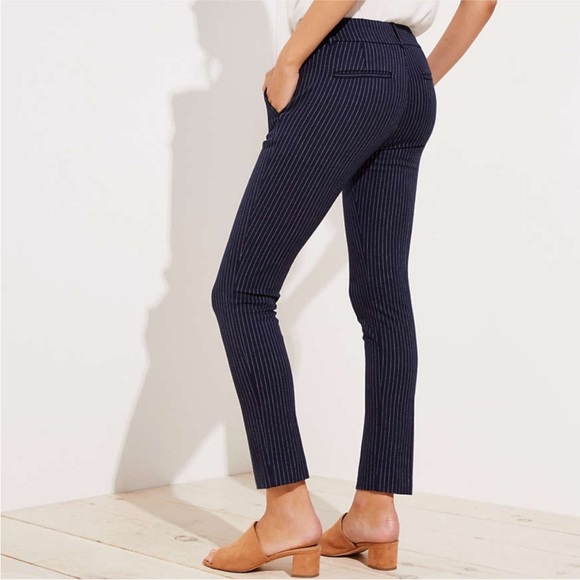 ⚠️LAST CHANCE LOFT Marisa Skinny Ankle Pinstripe Pants - Picture 3 of 3